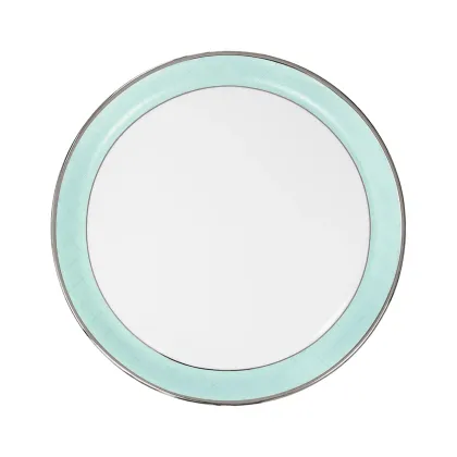 Zdjęcie Luksusowy płaski talerz z porcelany z kolekcji Ethereal Blue - Porcel