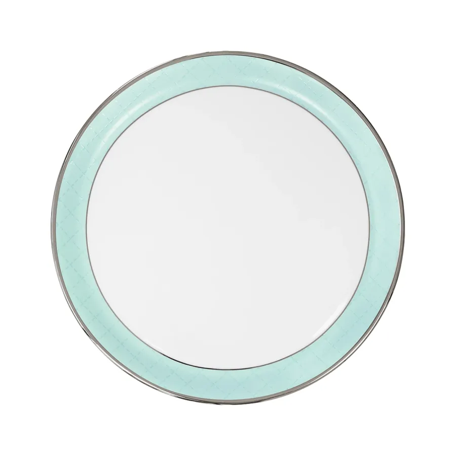obrazek 1 Luksusowy płaski talerz z porcelany z kolekcji Ethereal Blue - Porcel