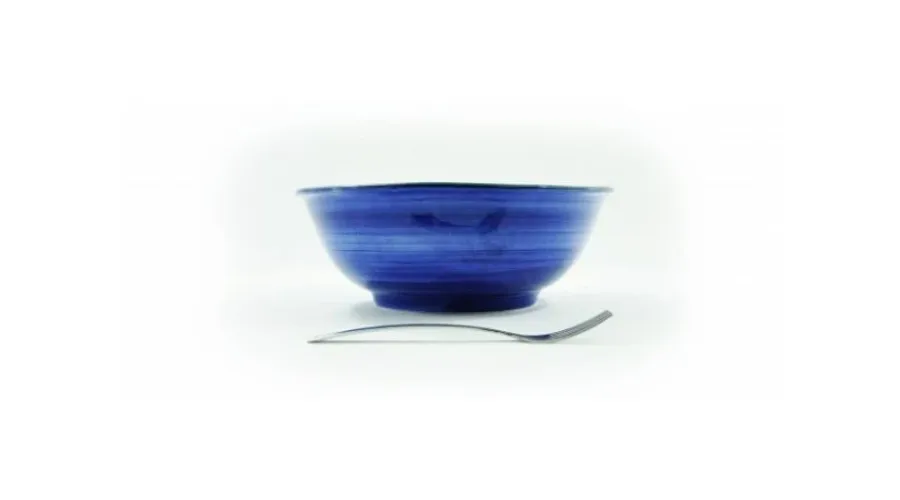 obrazek 3 Średnia okrągła miska sałatkowa zdobiona tęczą - Le Ceramiche