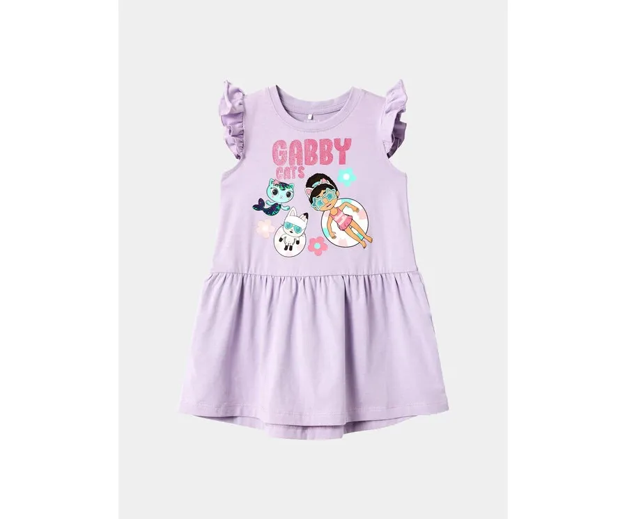 obrazek 1 NAME IT Sukienka codzienna Memma 13227617 Fioletowy Standard Fit