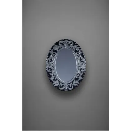 Zdjęcie Stylowe owalne lustro weneckie Murano