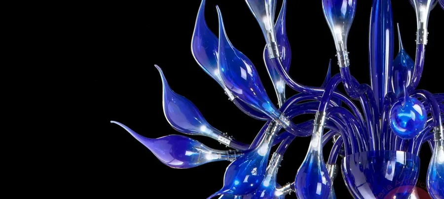 obrazek 4 Stylowy nowoczesny żyrandol ze szkła Murano – Vetreria Artistica Rosa