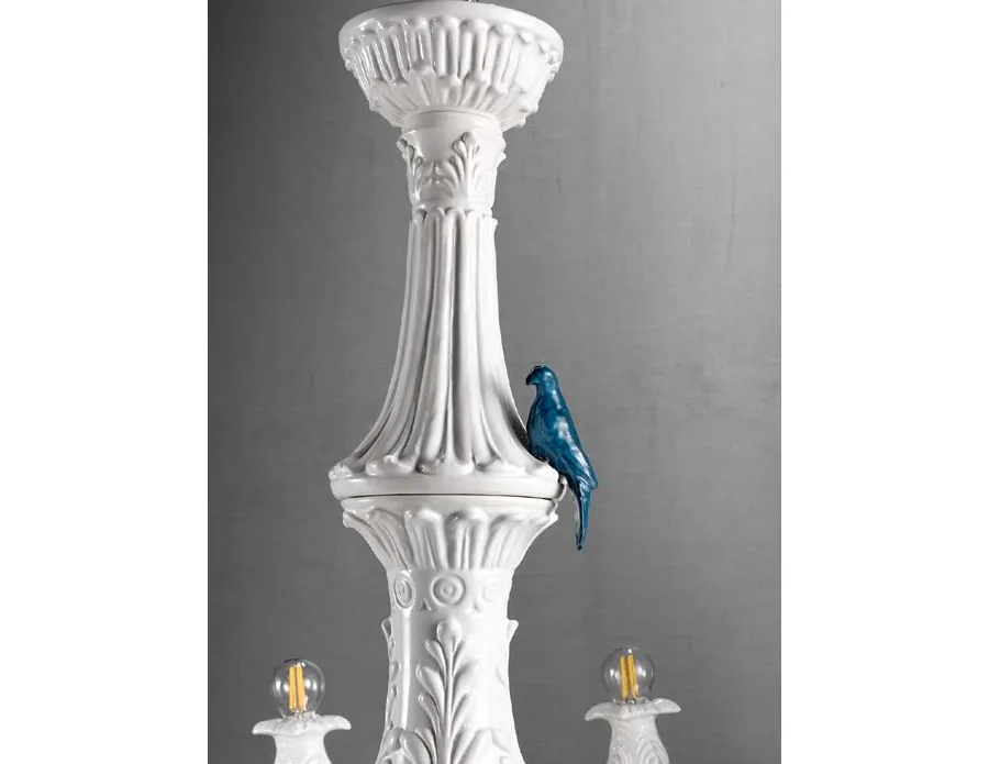 obrazek 2 Elegancki ceramiczny żyrandol do salonu