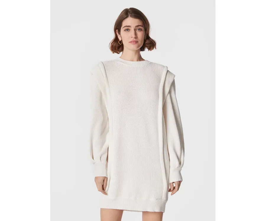 obrazek 1 IRO Sukienka dzianinowa Lorely AR641 Biały Relaxed Fit