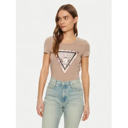 Zdjęcie Guess T-Shirt W5RI22 J1314 Brązowy Regular Fit