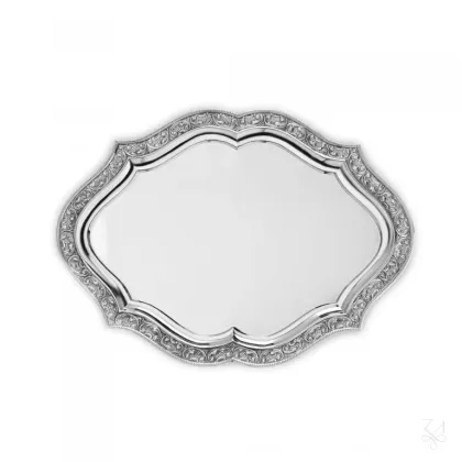 Zdjęcie Elegancka owalna srebrna taca Chez Renascence - Zaramella Argenti