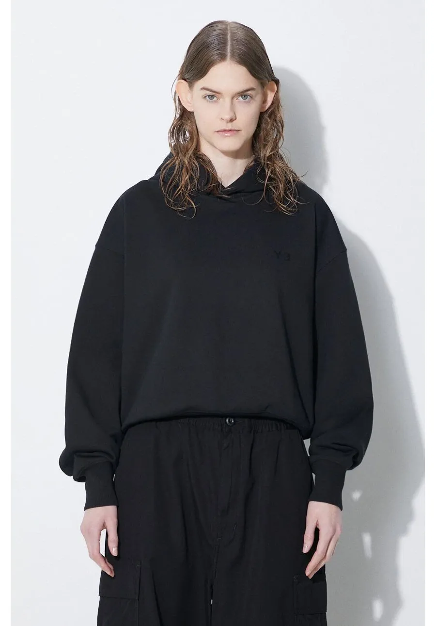 obrazek 1 Y-3 bluza French Terry Boxy Hoodie damska kolor czarny z kapturem gładka IV5548