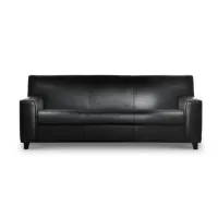 Zdjęcie Luksusowa skórzana sofa w czarnym kolorze