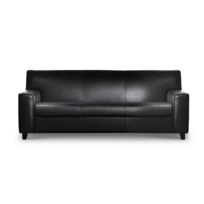 Zdjęcie Luksusowa skórzana sofa w czarnym kolorze