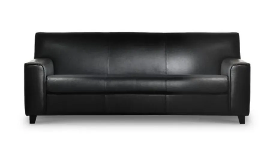 obrazek 1 Luksusowa skórzana sofa w czarnym kolorze