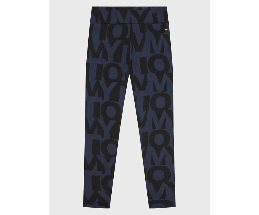 obrazek 1 Tommy Hilfiger Legginsy KG0KG07123 M Granatowy Slim Fit