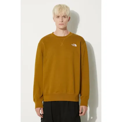Zdjęcie The North Face bluza Essential Relaxed Crew męska kolor zielony gładka NF0A89ET1OB1