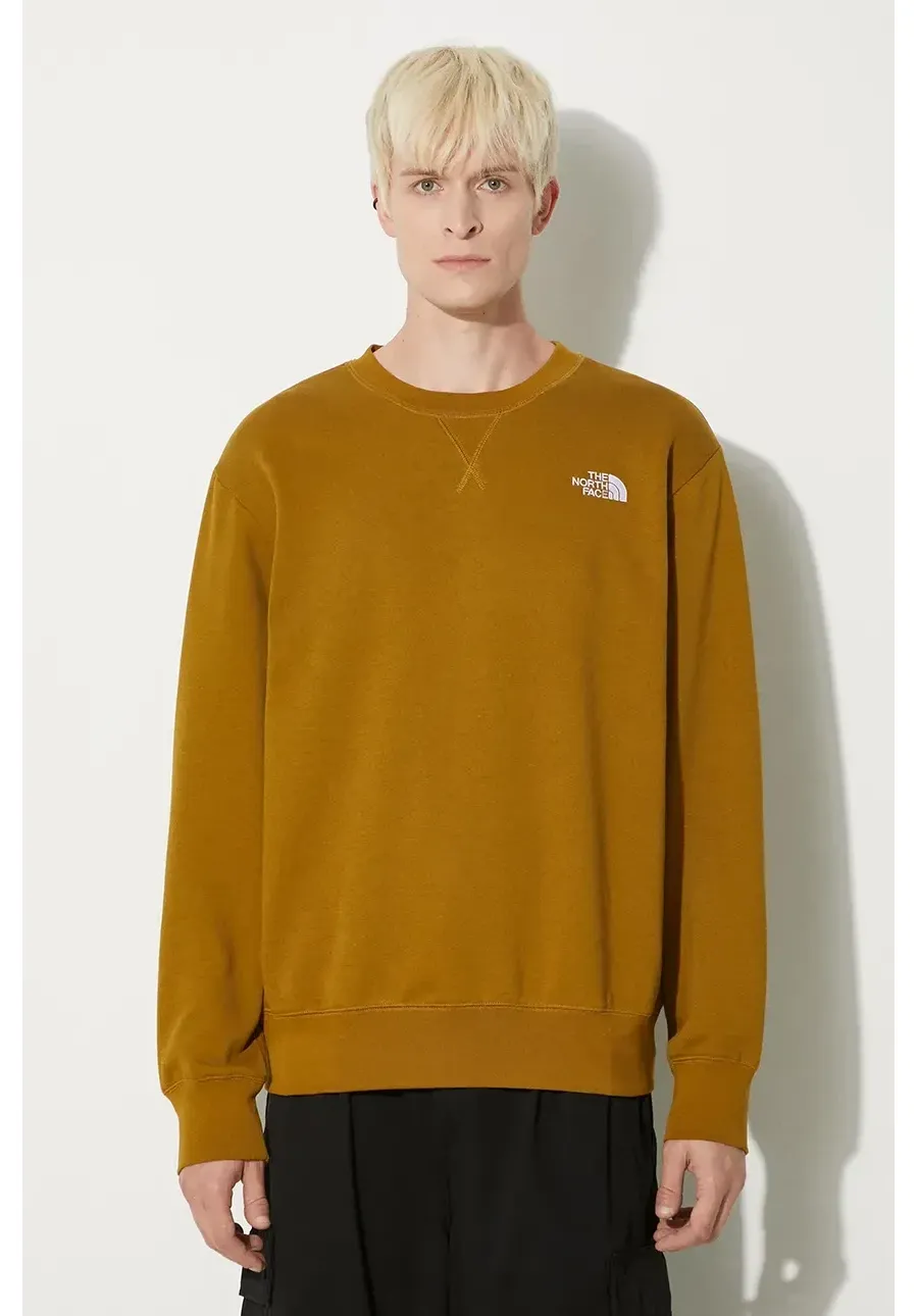 obrazek 1 The North Face bluza Essential Relaxed Crew męska kolor zielony gładka NF0A89ET1OB1