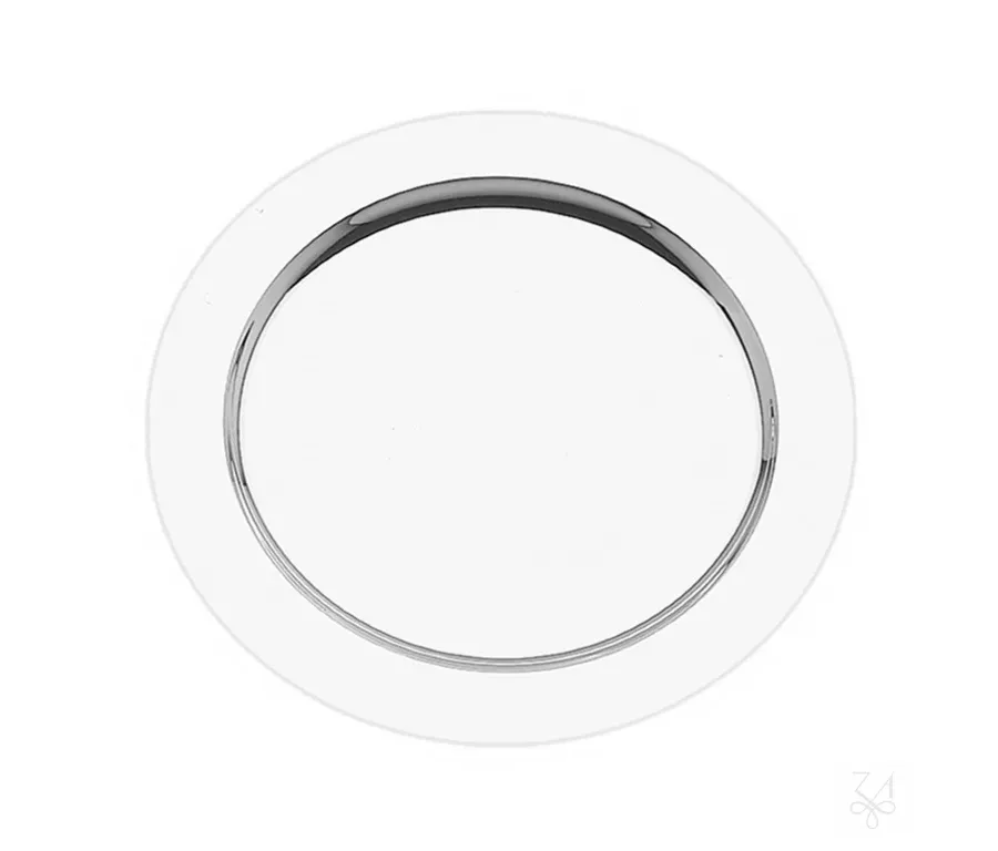 picture 1 Silver-plated glass coaster with a simple shape - Zaramella Argenti