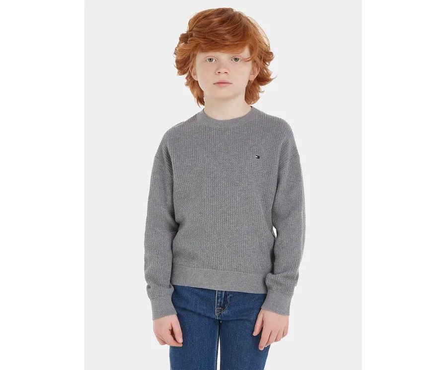 obrazek 1 Tommy Hilfiger Sweter Essential KB0KB08504 Szary Regular Fit