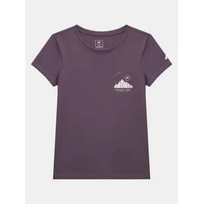 Zdjęcie 4F T-Shirt 4FJSS23TTSHF390 Fioletowy Regular Fit