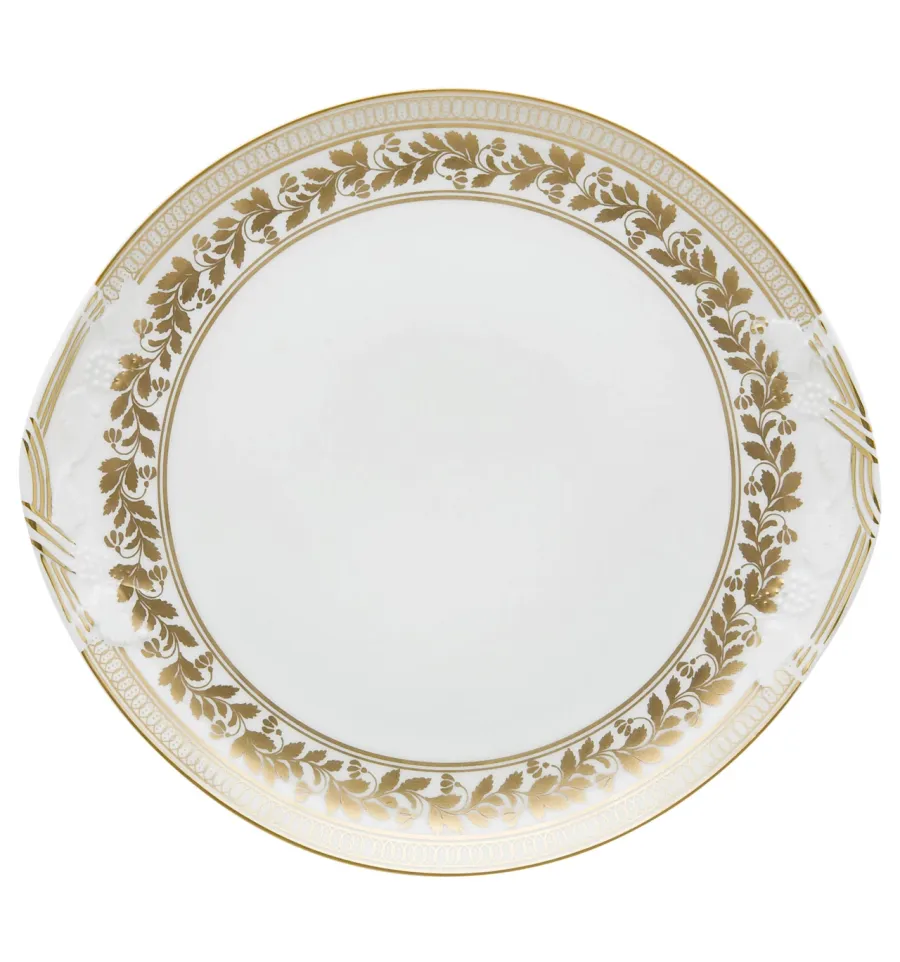 obrazek 1 Luksusowy porcelanowy talerz na ciasto z kolekcji Anna inspirowanej roślinnymi motywami dekoracyjnymi - Vista Alegre