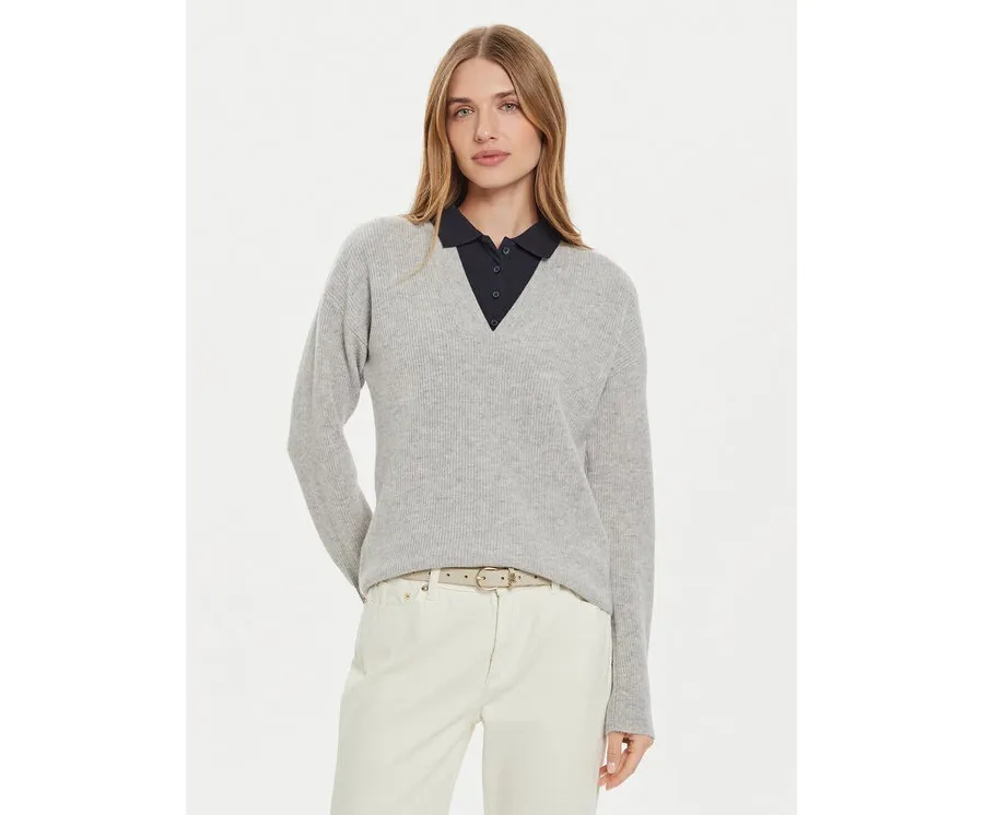 obrazek 1 Tommy Hilfiger Sweter WW0WW43101 Szary Relaxed Fit