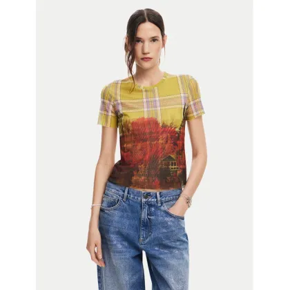 Zdjęcie Desigual T-Shirt Double 24WWTK27 Kolorowy Slim Fit