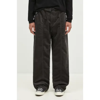 Zdjęcie Gramicci spodnie sztruksowe JQ Tape Corduroy Gadget Pant kolor szary proste GUP4.F3011.M