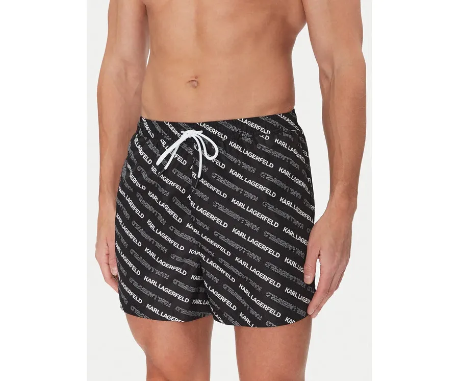 obrazek 1 KARL LAGERFELD Szorty kąpielowe A2M46063 Czarny Regular Fit