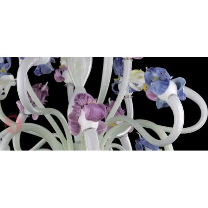 Zdjęcie Kwiatowy żyrandol ze szkła Murano - Vetreria Artistica Rosa