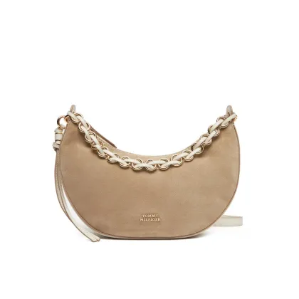 Zdjęcie Tommy Hilfiger Torebka Moon Leather Crossover Suede AW0AW17537 Beżowy