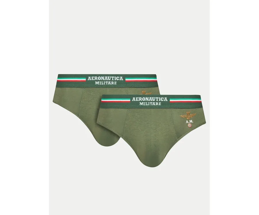 obrazek 1 Aeronautica Militare Komplet 2 par slipów AM1USL001 Khaki