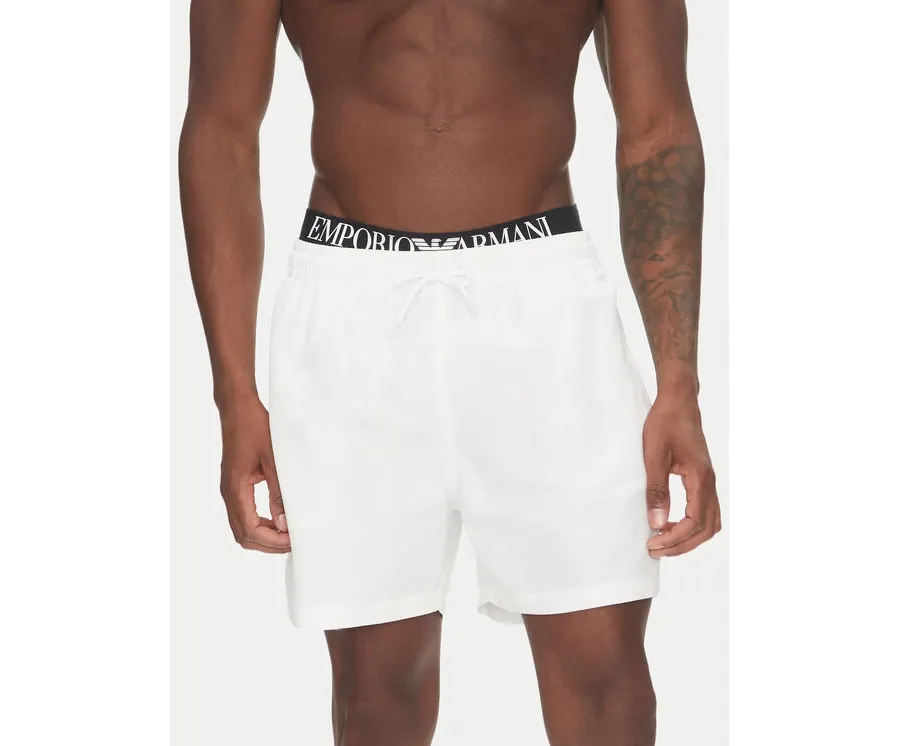 obrazek 1 Emporio Armani Szorty kąpielowe EM000686 AF12329 U0002 Biały Regular Fit