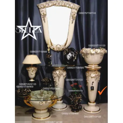 Picture An exquisite ceramic column with Swarovski crystals