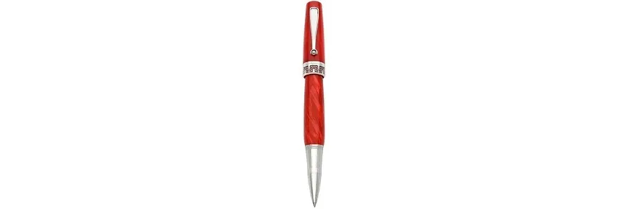 obrazek 1 Niezwykłe Pióro Kulkowe Czerwony Celluloid Miya Montegrappa