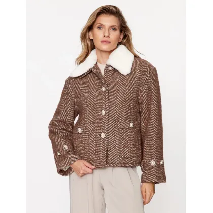 Zdjęcie Custommade Płaszcz wełniany Herta 999511880 Brązowy Regular Fit