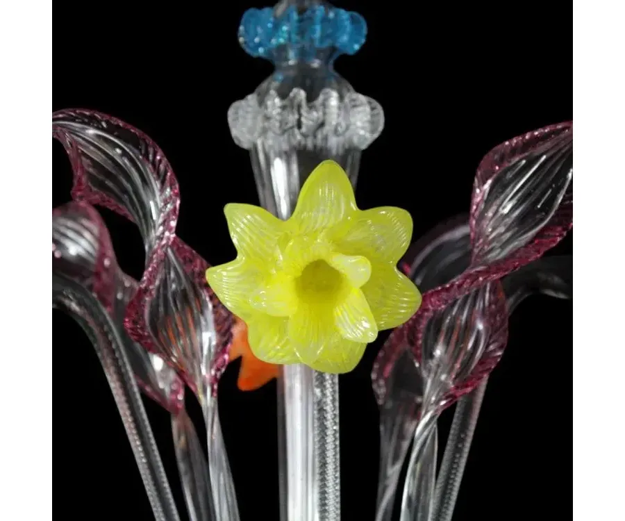 obrazek 2 Elegancka włoska szklana lampa podłogowa - szkło murano