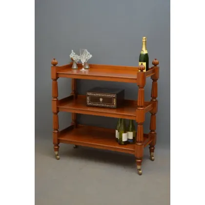 Picture High-quality and very elegant Victorian, figured mahogany three-tier stand - antique