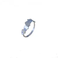 Picture A wonderful ring with wavy plate hearts