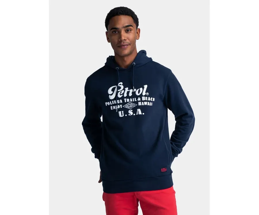 obrazek 1 Petrol Industries Bluza M-1040-SWH302 Granatowy Regular Fit