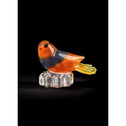 Zdjęcie Oryginalne kolorowe ptaki ze szkła Murano