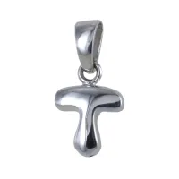 Picture T-shaped pendant made of white gold