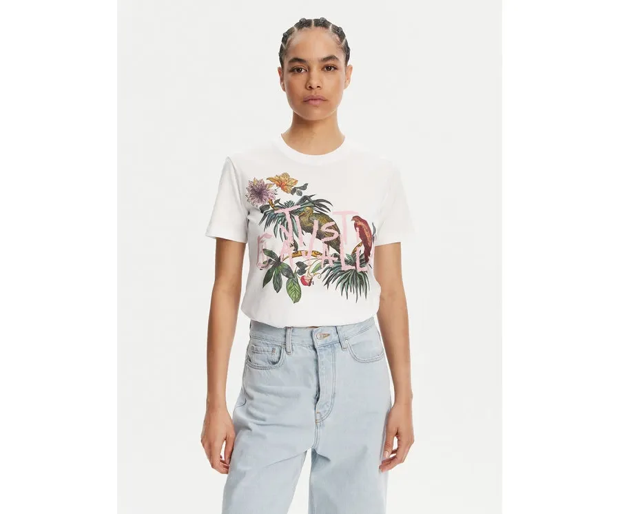 obrazek 1 Just Cavalli T-Shirt 78PAHA01 Biały Regular Fit