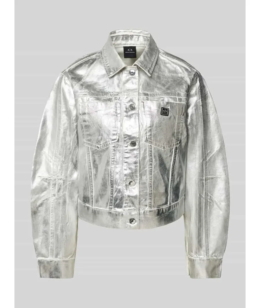 obrazek 1 Armani Exchange Kurtka jeansowa XW000098 AF10836 M8047 Srebrny Regular Fit