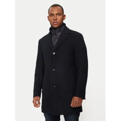 Zdjęcie Hechter Paris Płaszcz wełniany 45014 142270 Granatowy Regular Fit