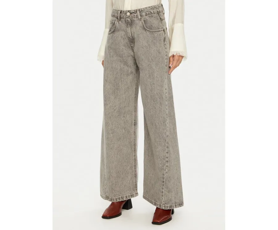 obrazek 1 ViCOLO Jeansy DS0004 Szary Wide Leg