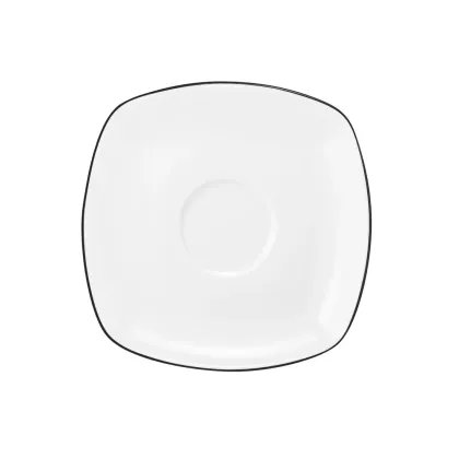 Zdjęcie Kwadratowy porcelanowy spodek 14,5 cm w stylu nowoczesnym - Seltmann Weiden