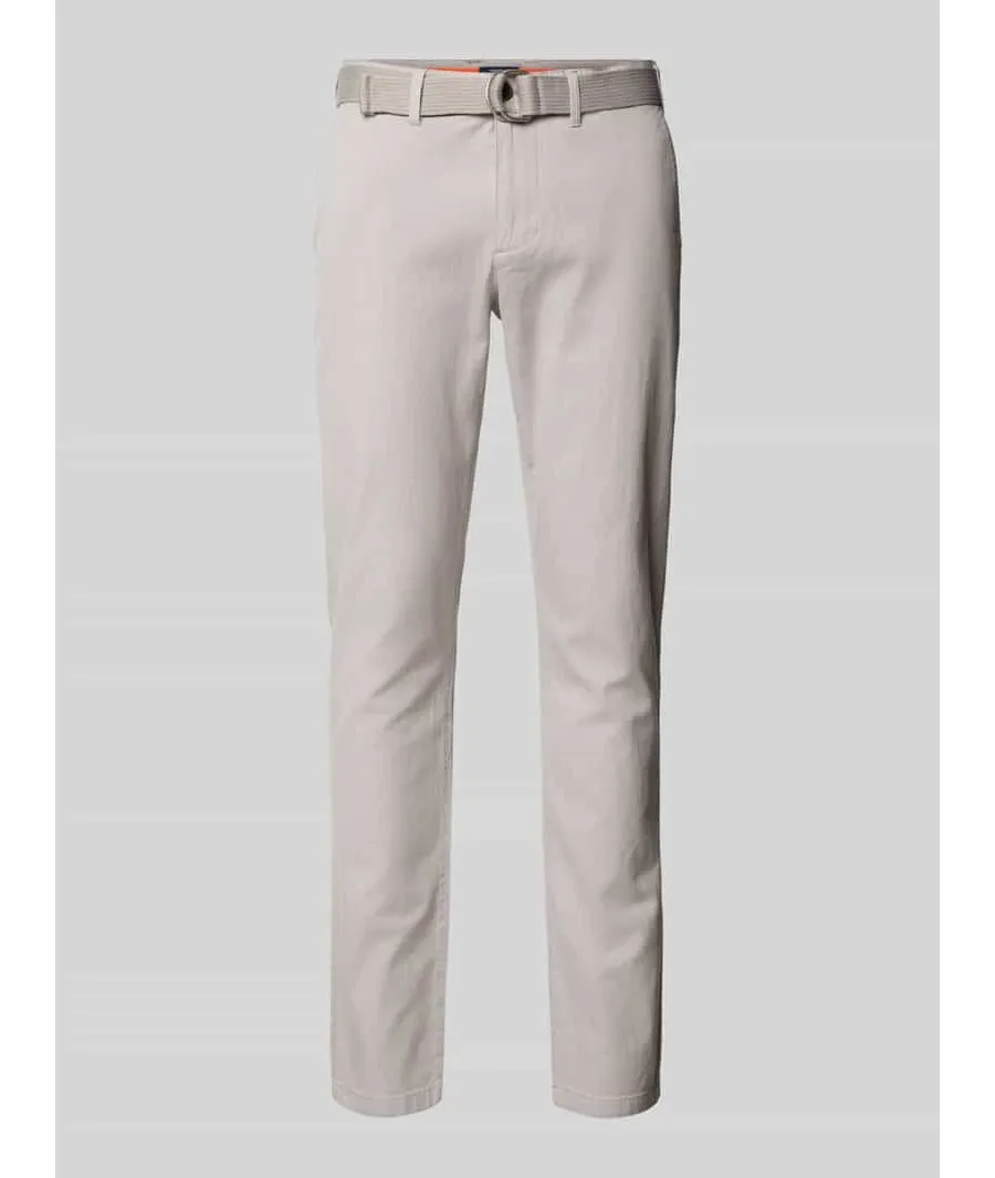 obrazek 1 Chinosy o kroju slim fit z fakturowanym wzorem