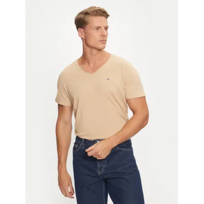 Zdjęcie Tommy Jeans T-Shirt Jaspe DM0DM09587 Beżowy Slim Fit