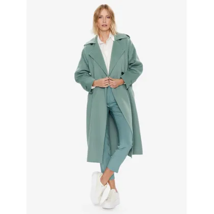 Zdjęcie Weekend Max Mara Płaszcz wełniany Cobalto 2350110137 Zielony Regular Fit