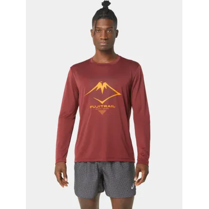 Zdjęcie Asics Longsleeve Fujitrail Logo Ls 2011C720 Czerwony Ahletic Fit