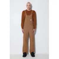 Zdjęcie Carhartt WIP ogrodniczki jeansowe kolor brązowy I026462-HAMILTONBR
