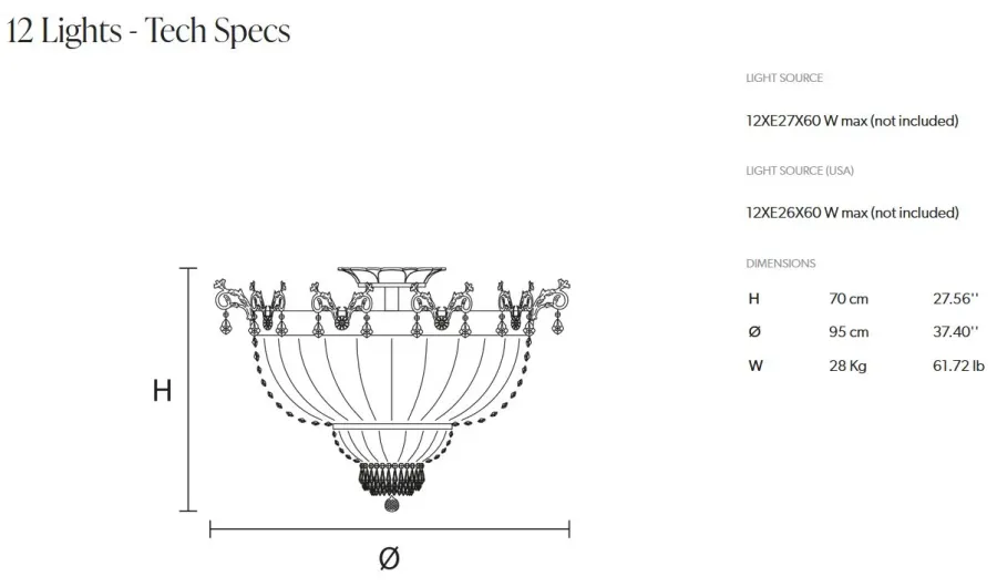 obrazek 3 Stylowa lampa sufitowa dostępna w dwóch wariantach wymiarowych