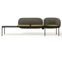 Picture Snake bench with socket and magazine rack for the waiting room
